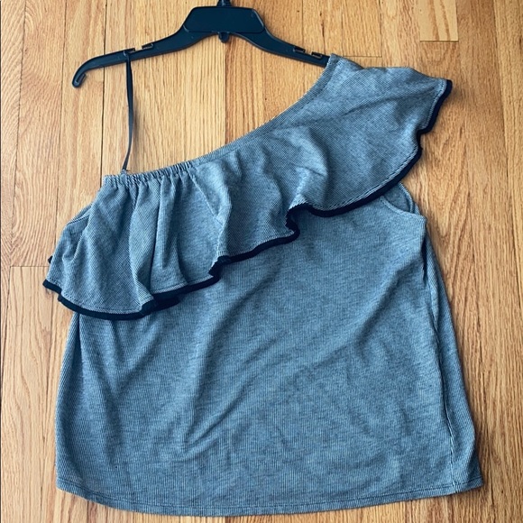 NWT One Shoulder Loft Top - Picture 3 of 5